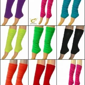 Ladies Leg Warmers Neon Plain bright colours