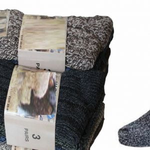 Men’s Thick Wool Boot Socks – Short Winter Work Socks, Size 6–11