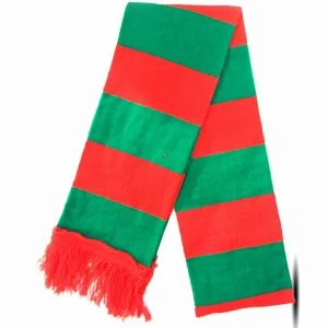 Elf Scarf Red Green Striped Xmas Fancy Dress Unisex