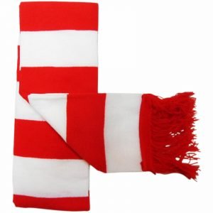 Red White Striped Fancy Dress Scarf Unisex UK Made