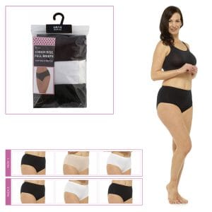 Anucci Ladies High Rise Full Briefs – 3 Pack