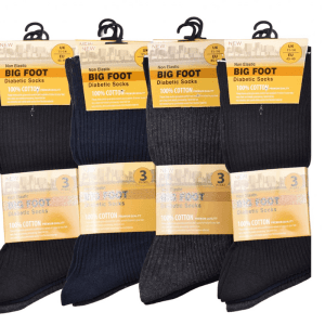 Mens Extra Wide Diabetic Non-Elastic Socks Size 11-14 UK