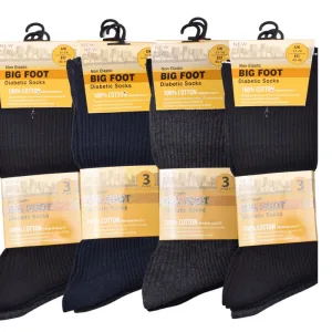 Mens Extra Wide Diabetic Non-Elastic Socks Size 11-14 UK