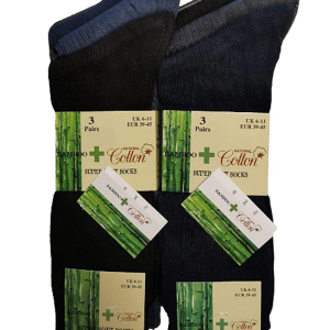 Mens Bamboo Cotton Super Soft Ribbed Breathable Socks