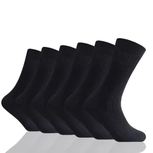 12 Pairs Men’s Non-Elastic Diabetic Socks – 100% Cotton