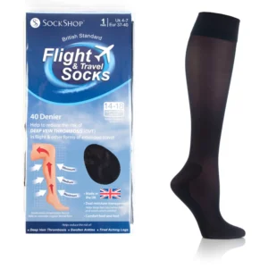 compression flight socks 40 denier ladies dvt