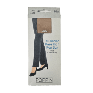 Ladies 15 Denier Knee High Pop Socks – Non-Binding Top