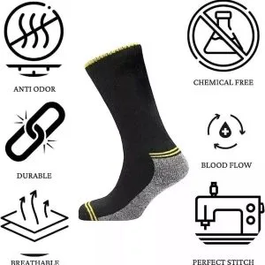 Men’s Diabetic Work Socks Non-Elastic Soft Grip Top 6-11 UK