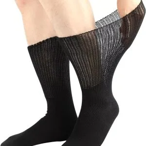 Mens Diabetic Socks – Loose Top, Soft Grip, UK 6–11 (6 Pairs)