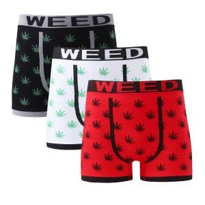 Men's Seamless Boxer Trunks – Weed Leaf Design, S–XL