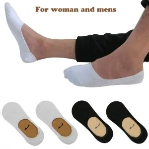 Invisible Trainer Socks – Black & White, 3/6/12 Pairs Unisex