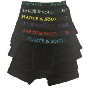 Harte & Soul Men's Bamboo Boxer Shorts – 12 Pack | Cotton Blend Underwear